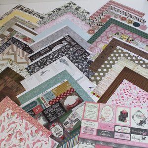 Scrapbook Cardstock Paper 12 x 12 Lot Includes 40 Sheets